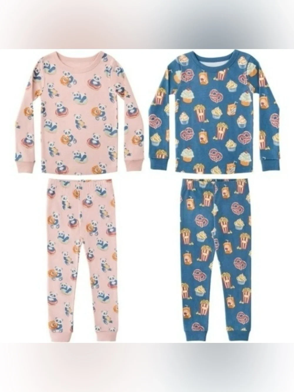 NWT Member's Mark 4-Piece Organic Cotton Pajama Set Size 4T Pandas